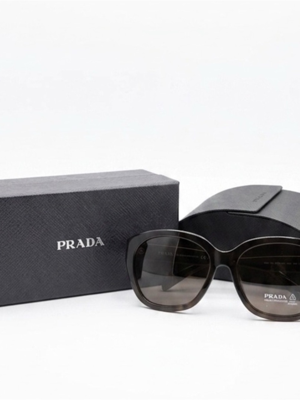 NIB Prada Women's Brown Oversized Round Sunglasses All Inclusion - Picture 2 of 4